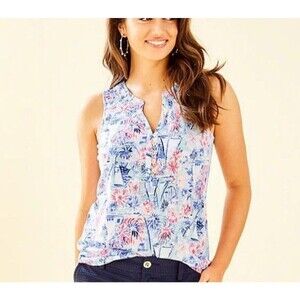 Lilly Pulitzer Size M Essie Tank Top Floral